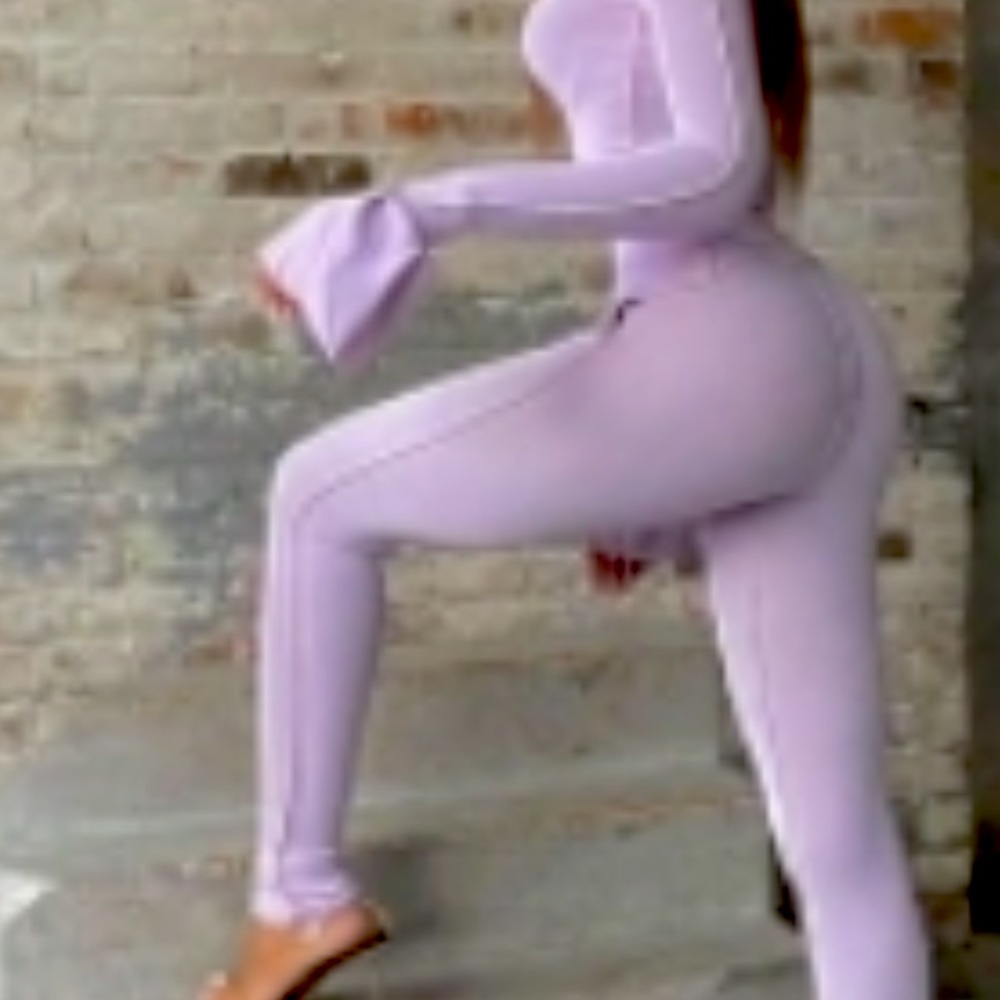 Chic light purple two piece